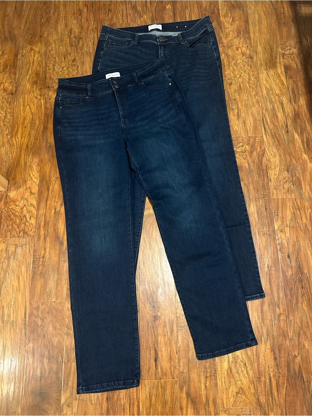 Lane Bryant Dark Blue Straight-Leg Jeans - Classic Denim Pair of Two Size 18L